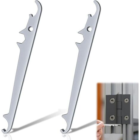 Lot de 2 clés de roulement d'angle, outil de réglage de la fenêtre, clé à charnière ES001, en acier chromé, clé de réglage pour AUBI EB001/EB330