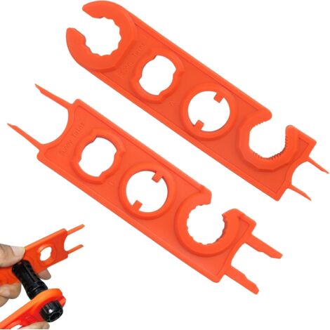 Lot de 2 clés solaires de mise à niveau MC4 - Outil de montage de prise solaire - Clé à douille - Outil de déverrouillage enfichable pour connecteur - Orange