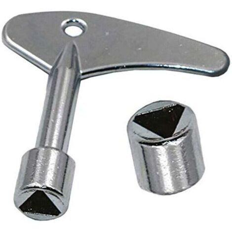 Lot de 2 clés triangulaires de 9 mm avec interrupteur à clé triangulaire pour ascenseur électrique à gaz d'urgence