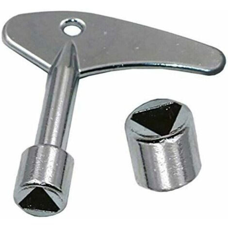 Lot de 2 clés triangulaires de 9 mm avec interrupteur à clé triangulaire pour ascenseur électrique à gaz d'urgence