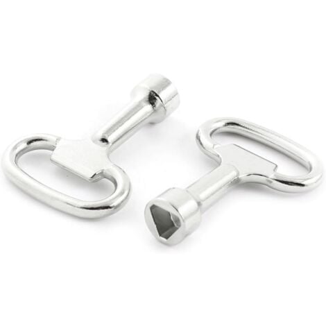 EINEMGELD Lot de 2 clés triangulaires en métal pour verrou triangulaire de 8 mm