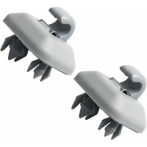 Lot de 2 clips de pare-soleil intérieurs MoreChioce 8U0857562A Crochet de suspension pour pare-soleil en plastique compatible avec A1 A3 A4L A5 A6L A7 Q3 Q5 Q7 TT 8E0857563A Gris - RWAuto und Motorrad