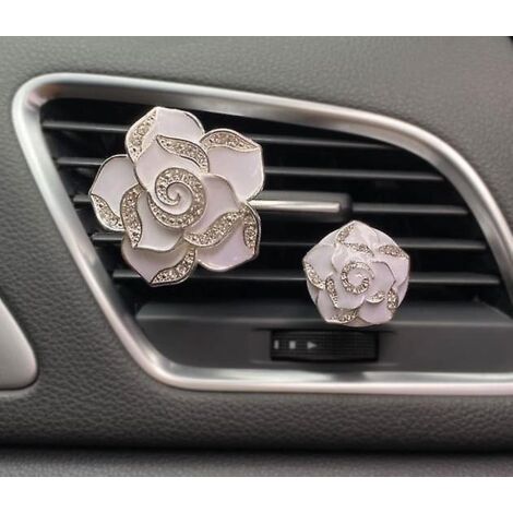 lot De 2 Clips De Ventilation Pour Climatisation De Voiture(fleurs De Th De Montagne), Clips D'aration Pour Voitures, Clips Pour Grille D'aration
