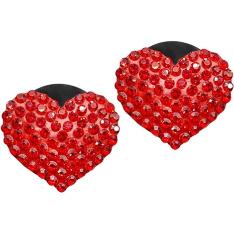Lot de 2 Clips pour Grilles d'Aération de Voiture de Cœur Rouge Diffuseur