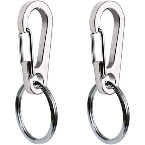 Lot de 2 clips pour médailles d'identification pour chien/chat, en acier inoxydable robuste, à fixation rapide. Porte-médailles pour collier et harnais.