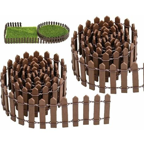 Clôture en Bois Miniature, Mini Clôture Décorative de Jardin, Couleur Bois  Barrière Miniature 90 x 5 cm, pour Jardin des Fées, Terrarium, Maison de  Poupée, Bonsaï, Accessoires de Micro Paysage : : Jardin