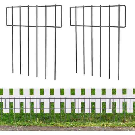 Lot de 2 clôtures pour animaux, 43,2 cm (H) x 7,1 m (L) Clôture décorative de jardin sans creuser, bordure de clôture de jardin pour chien
