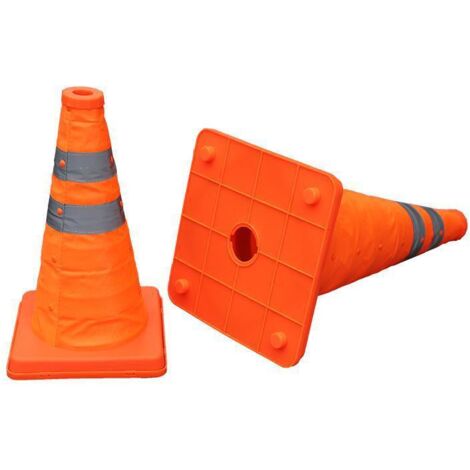 Lot de 2 cnes de signalisation pliables de 45cm pour parking de route