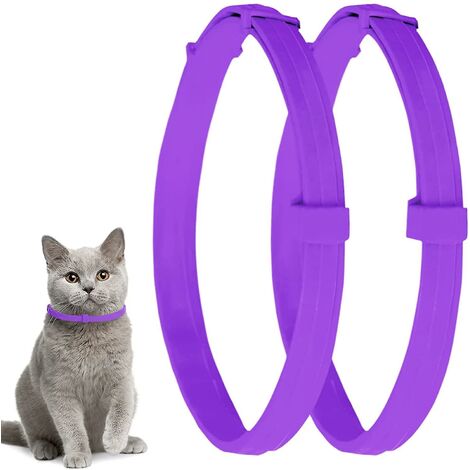 Lot de 2 colliers anti-puces pour chat avec 8 mois, collier anti-puces pour chats