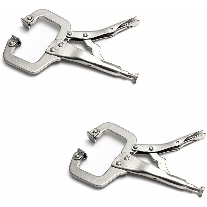 Lot de 2 colliers de serrage de 22,9 cm avec patins pivotants en acier pince étau de soudage