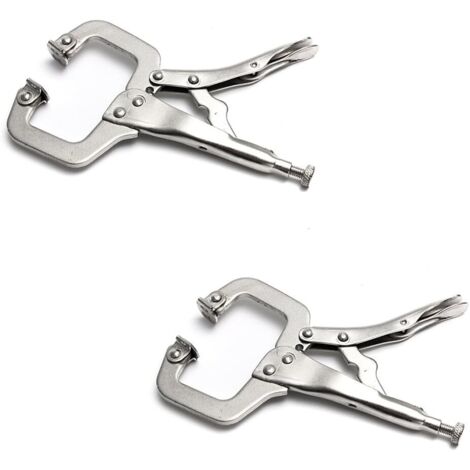 Lot de 2 colliers de serrage de 22,9 cm avec patins pivotants en acier pince étau de soudage