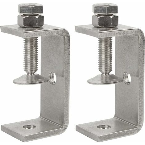 Memkey – Lot de 2 colliers de serrage en C 65 mm – Acier inoxydable 304 – Ouverture de mâchoire 37-62 mm – Pince de travail du bois