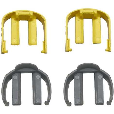 Lot de 2 colliers de serrage pour gâchette et tuyau de nettoyeur haute pression K2/K3/K7 (jaune et gris) - Remplacement des colliers de serrage en C