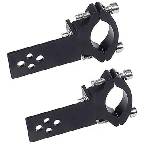 Lot de 2 colliers de serrage pour tube de fourche de moto - Installation horizontale/verticale - Montage de barre lumineuse LED - 22 mm-36 mm
