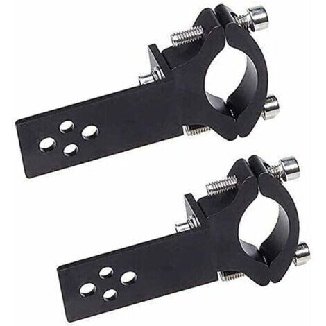 Lot de 2 colliers de serrage pour tube de fourche de moto - Installation horizontale/verticale - Montage de barre lumineuse LED - 22 mm-36 mm