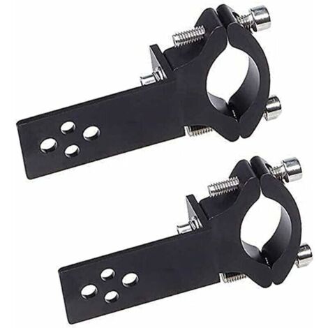 Lot de 2 colliers de serrage pour tube de fourche de moto - Installation horizontale/verticale - Montage de barre lumineuse LED