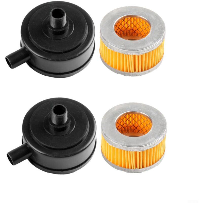 Lot de 2 compresseurs d'air silencieux Filtre compresseur d'air Filtre d'admission Silencieux Réducteur de bruit Filtre à air 20 mm Accessoires de