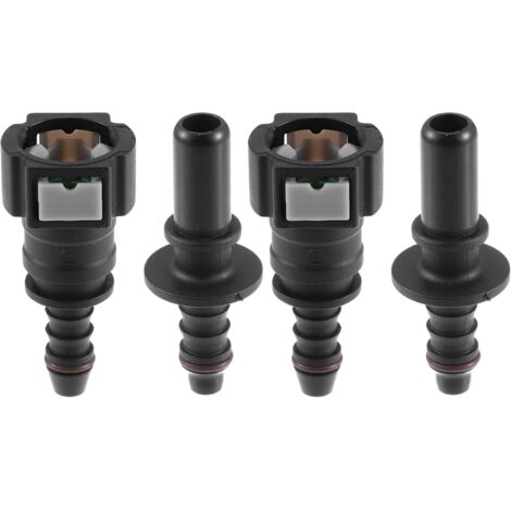 Lot de 2 - Connecteur Rapide - Tuyau Carburant - Nylon Résistant Fluides - Déconnexion Bouton - Automobile Moto - Noir - 9,49x8 mm