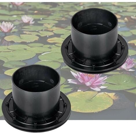 Lot de 2 connecteurs bàche VIS INOX passe paroi PVC 110 mm pour bassin