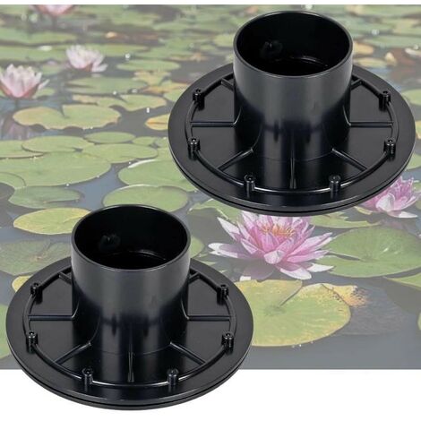 Lot de 2 connecteurs bàche VIS INOX passe paroi PVC 75 mm pour bassin
