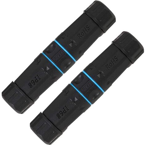 Lot de 2 connecteurs blindés RJ45 étanches IP68 Cat5/5e/6 8P8C Ethernet LAN Coupleur femelle vers femelle Adaptateur réseau pour l'extérieur