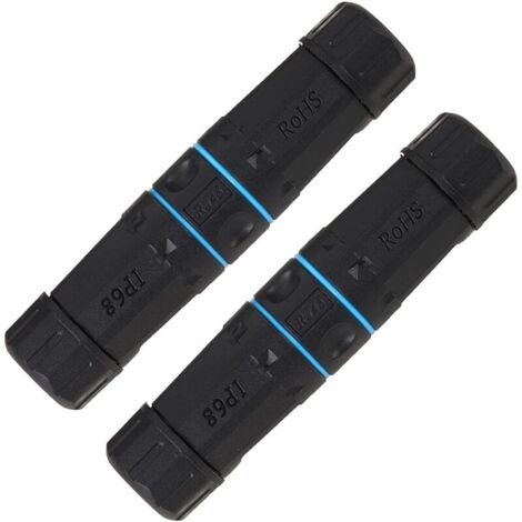 Lot de 2 connecteurs blindés RJ45 étanches IP68 Cat5/5e/6 8P8C Ethernet LAN Coupleur femelle vers femelle Adaptateur réseau pour l'extérieur