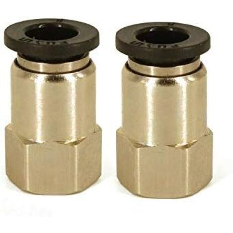 Lot de 2 connecteurs pneumatiques droits pour raccord tube d'air - Pour connexion rapide tuyauterie Outils (10 mm à G1/8") 8mm to G1/4"