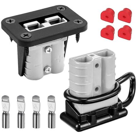 Lot de 2 connecteurs rapides pour batterie 12V à 36V, calibre 6-10
