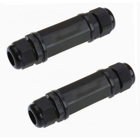 Lot de 2 connecteurs RJ45 blindés, étanches Cat5/5e/6 8P8C IP67, Ethernet LAN double face, coupleur LAN extérieur femelle-femelle.
