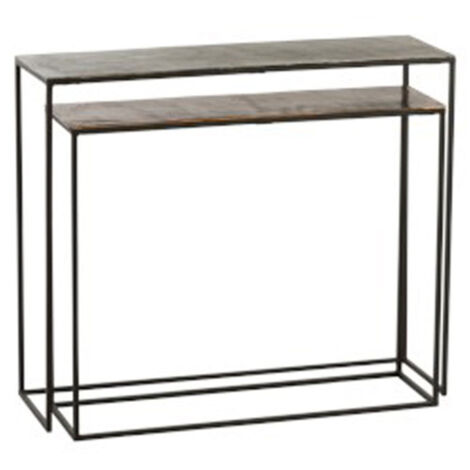 Lot de 2 Consoles Gigognes "Slim" 99cm Noir