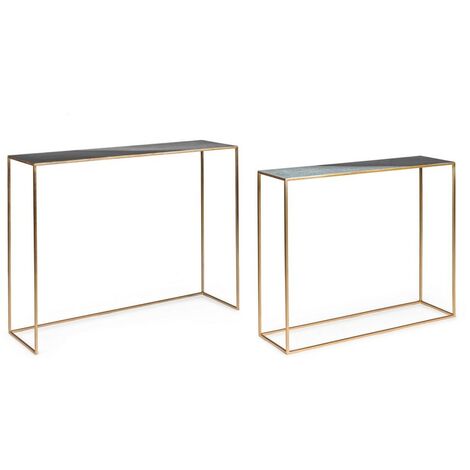 Lot de 2 consoles métal style ambiance