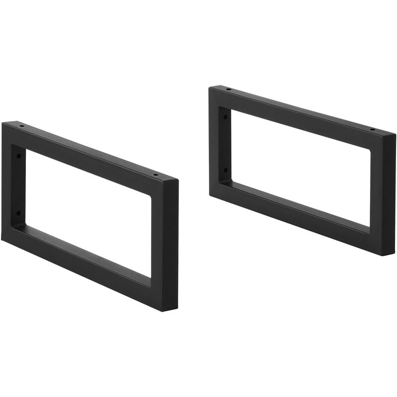 [en.casa] - Lot de 2 Supports Muraux diy en Acier 45 x 20 cm Noir Mat