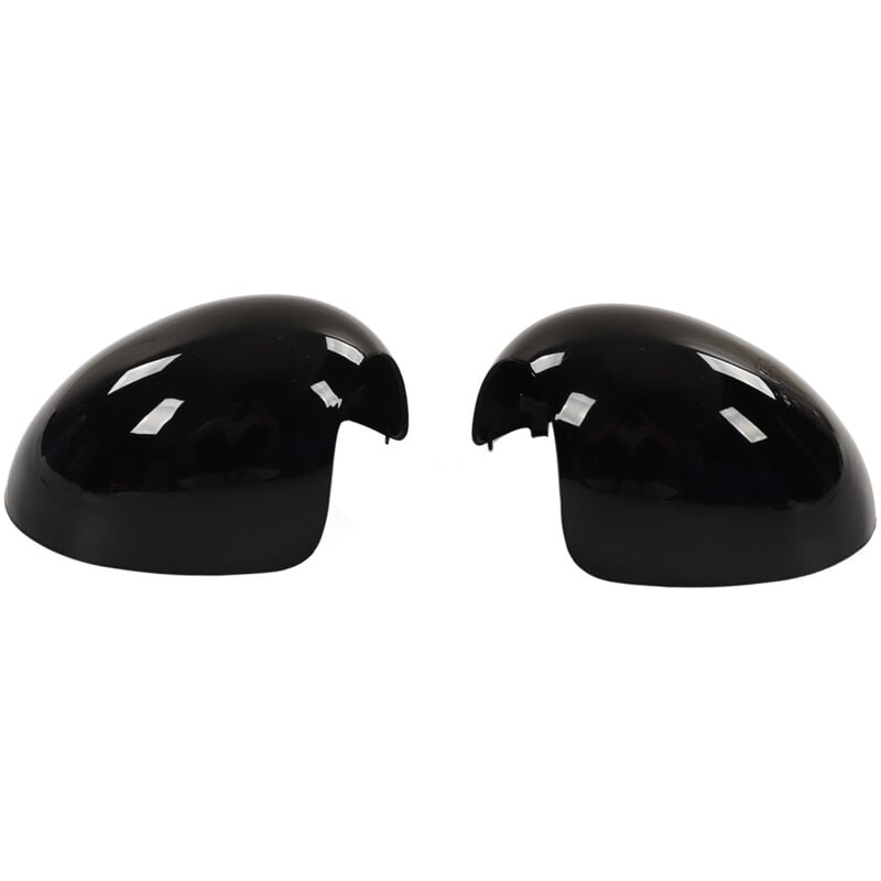 Lot de 2 coques de rétroviseur gauche/droite noires brillantes de remplacement pour Cooper R55, R56, R57, R58, R59, R60, R61