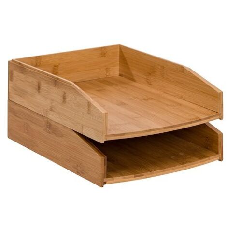 Lot de 2 corbeilles à courrier Cep Sliva Bambou