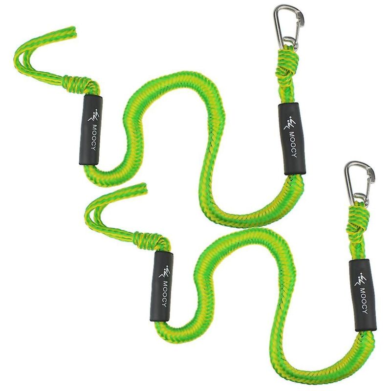 Lot de 2 cordes d'amarrage élastiques pour bateau avec crochet, accessoires pour bateaux, ponton, jet, waverun