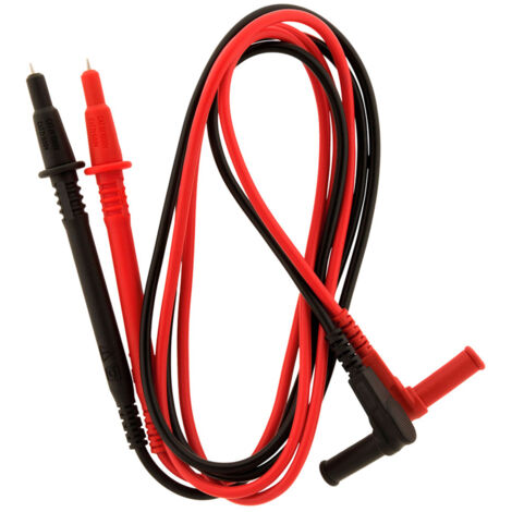 Lot de 2 cordons pointe de touche Ø4mm fiche coudée - Zenitech
