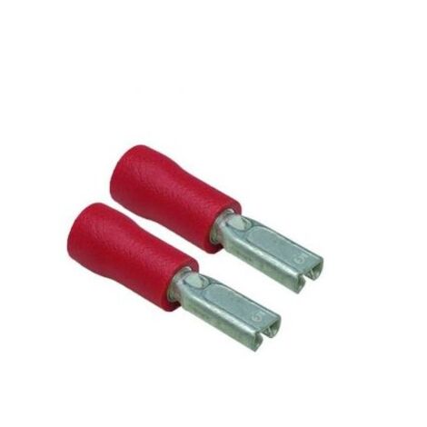 Lot de 2 Cosses Faston Femelle rouge 2,8x0,5mm