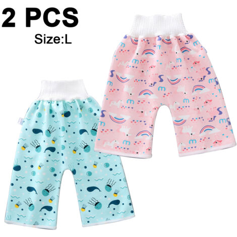 Lot de 2 couches-culottes imperméables et anti-fuites pour bébé garçon et fille, idéales.