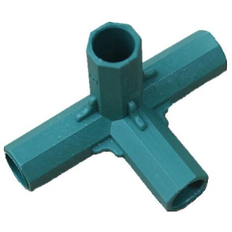 Lot de 2 coudes à 3 voies de 16 mm pour tuyaux PVC, connecteurs robustes pour structures de serres et mobilier, raccord de tente - croix à angle droit