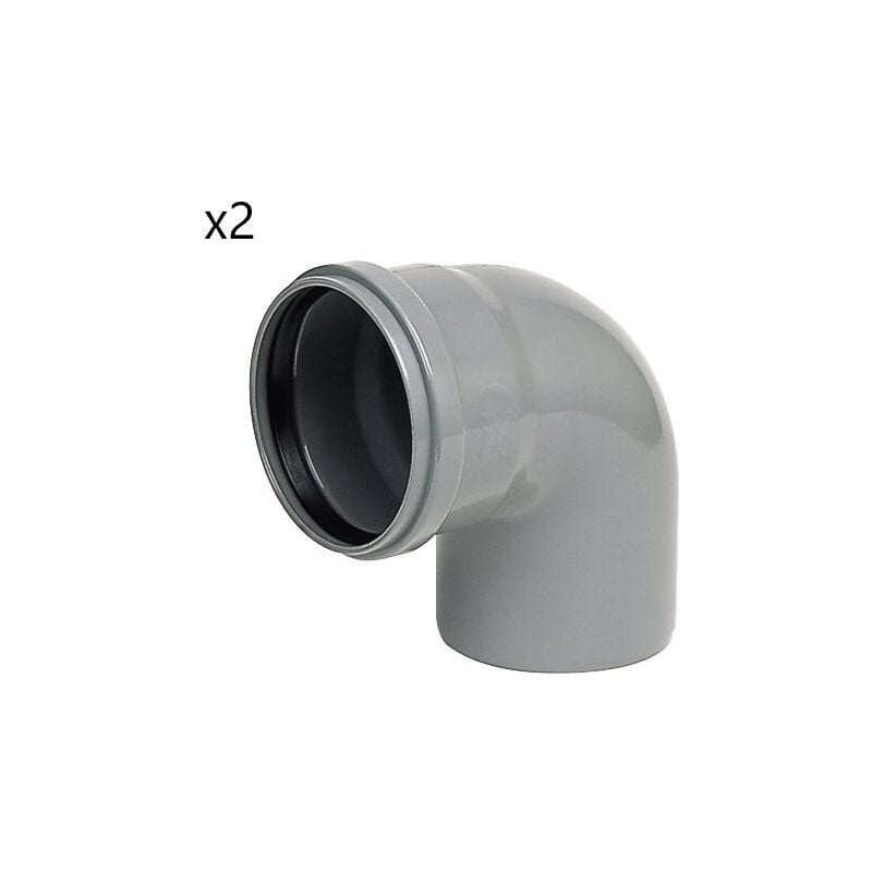 Nicoll - Lot de 2 Coudes à Joints pvc d'Angle 87°30 CR4 Ø160mm Évacuation Mâle/Femelle - 0711652