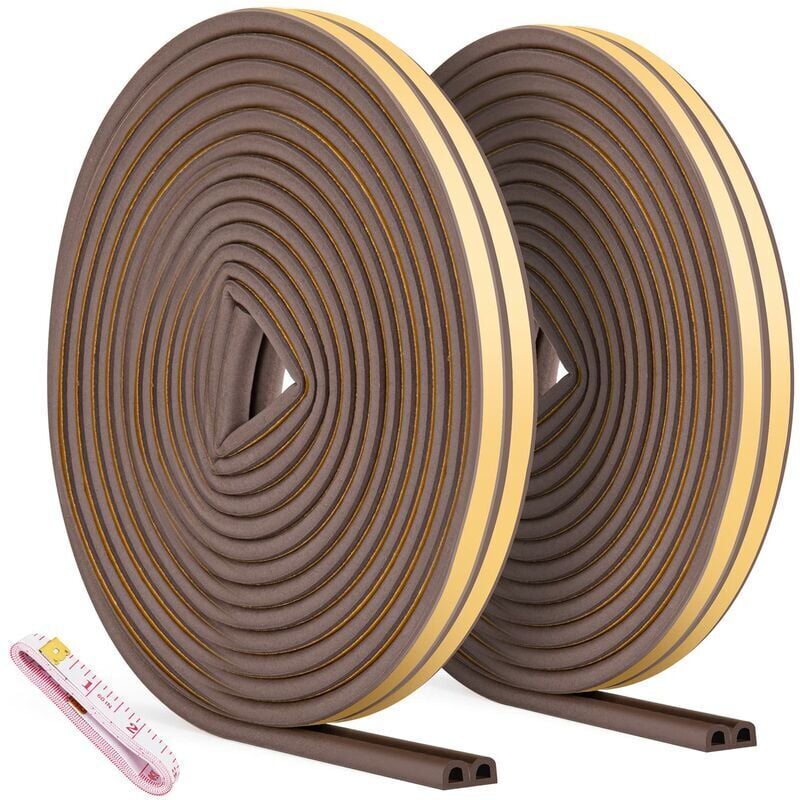 Lablanc - Lot de 2 coupe-froid de 20 m, coupe-froid de porte de pare-chocs auto-adhésif, coupe-froid de porte et de fenêtre D-Profi pour la