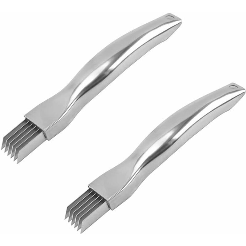Lot de 2 coupe-légumes en acier inoxydable pour oignons, ail et oignons, Versailles