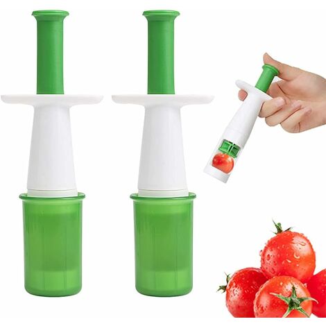 Lot de 2 coupe-raisin, coupe-tomate, coupe-légumes, outil de coupe créatif multifonctionnel, coupe-fruits et légumes pour gadgets et ajouts de salade, accessoires de cuisine.