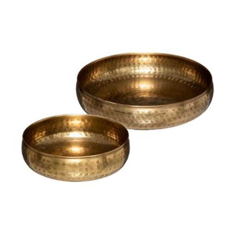 Atmosphera - Lot de 2 Coupelles Déco 'Oasis' 30cm Or