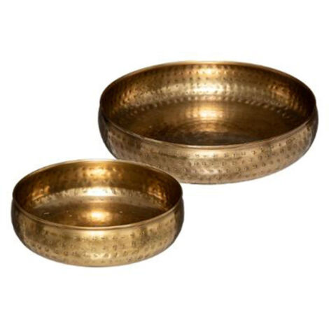 Lot de 2 Coupelles Déco "Oasis" 30cm Or