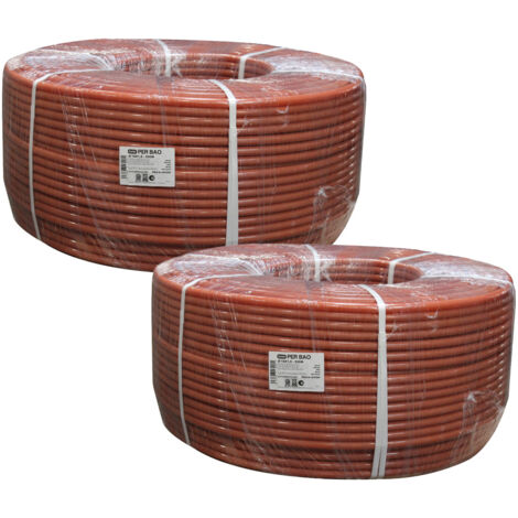 Lot de 2 couronnes de 500 mètres de Tube PER BAO nu Ø16 Rouge