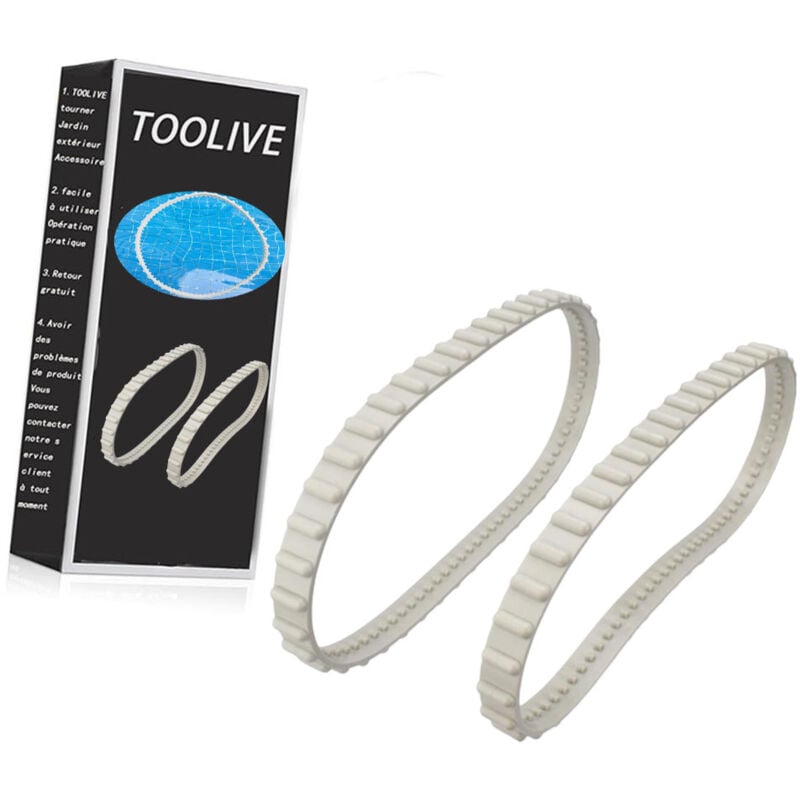 Lot de 2 courroies RCX23002 Aquavac Tiger Shark pour nettoyeur de piscine Hayward Aquavac Tiger Shark et ShakVac (longueur du rail 88 cm) Toolive