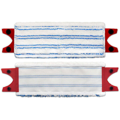 Lot de 2 coussinets de balai plat en microfibre (36×14cm), compatibles avec Vileda UltraMax/UltraMaT et O-Cedar