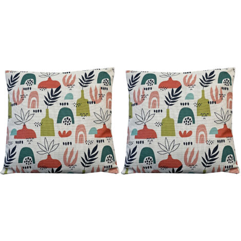 Lot de 2 coussins 45x45 cm à motifs multicolore