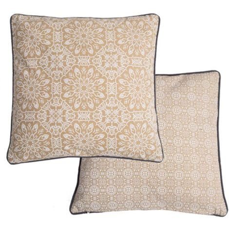 Lot de 2 coussins 50x50 cm beige - CHAMBORD